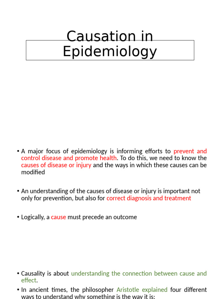 Causation Models in Epidemiology | PDF | Causality | Confounding