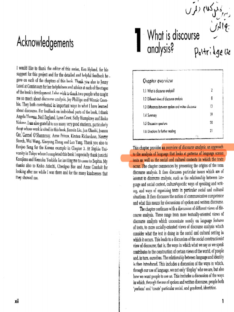 Paltridge - 2006 - What Is Discourse Analysis - Organized | PDF