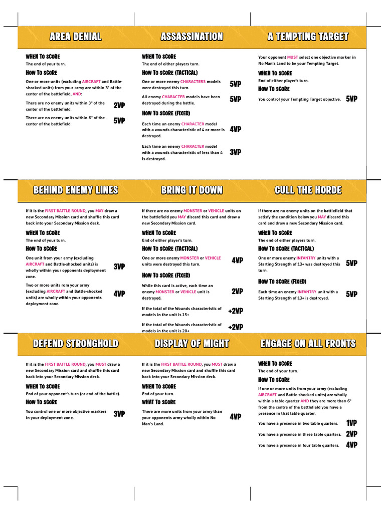 Scoring Guide for Challenger Card | PDF | Military Tactics ...