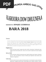 Karoora Dhuunfaa 2018 | PDF