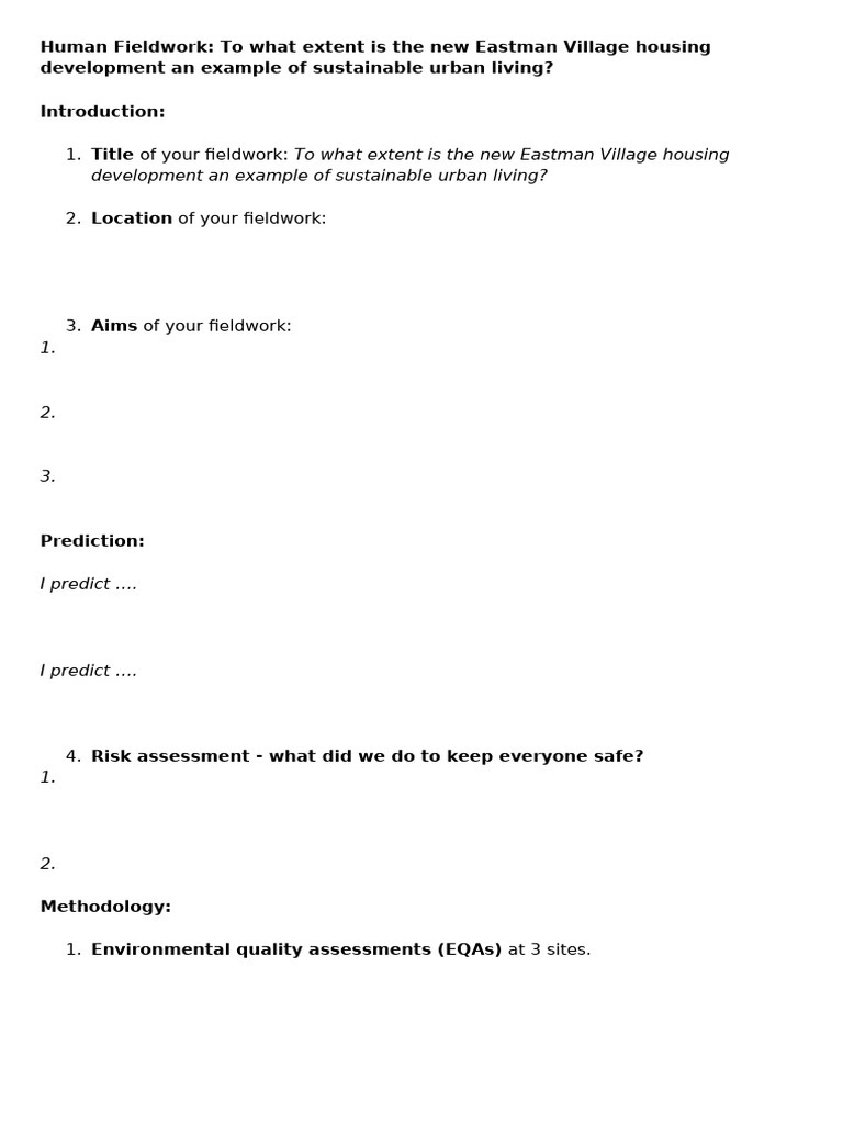 2025 Cohort Human Fieldwork Write Up | PDF