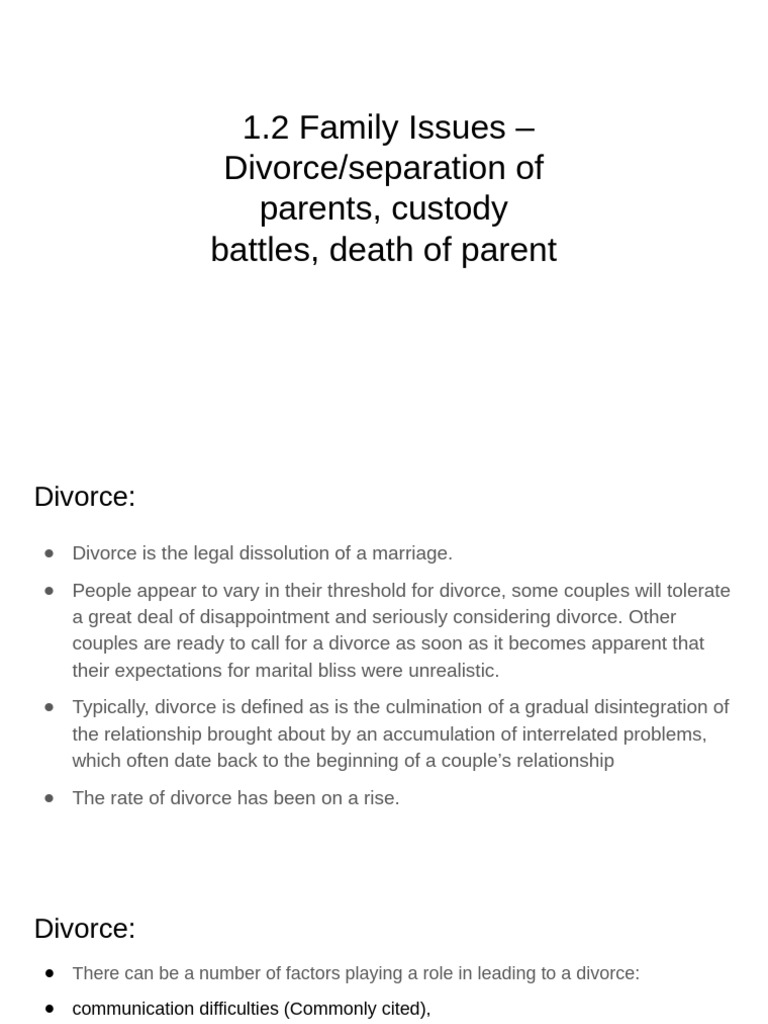 Understanding Divorce and Its Impact | PDF | Divorce | Grief