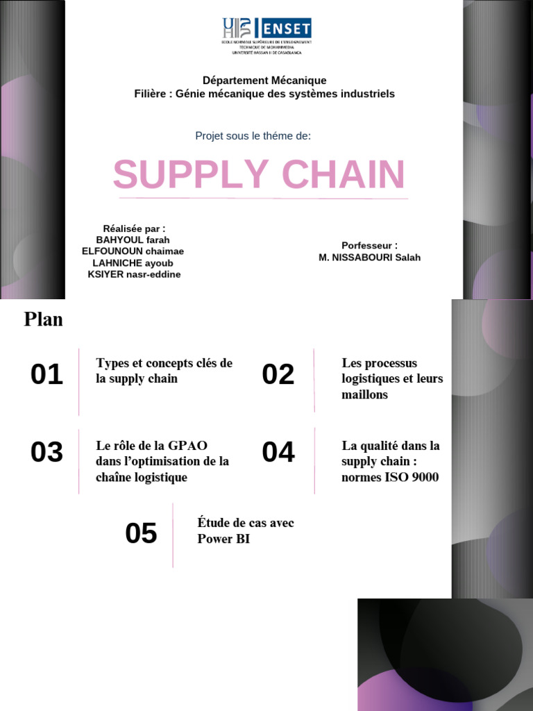 Optimisation de la Supply Chain en Génie Mécanique | PDF | Gestion de ...