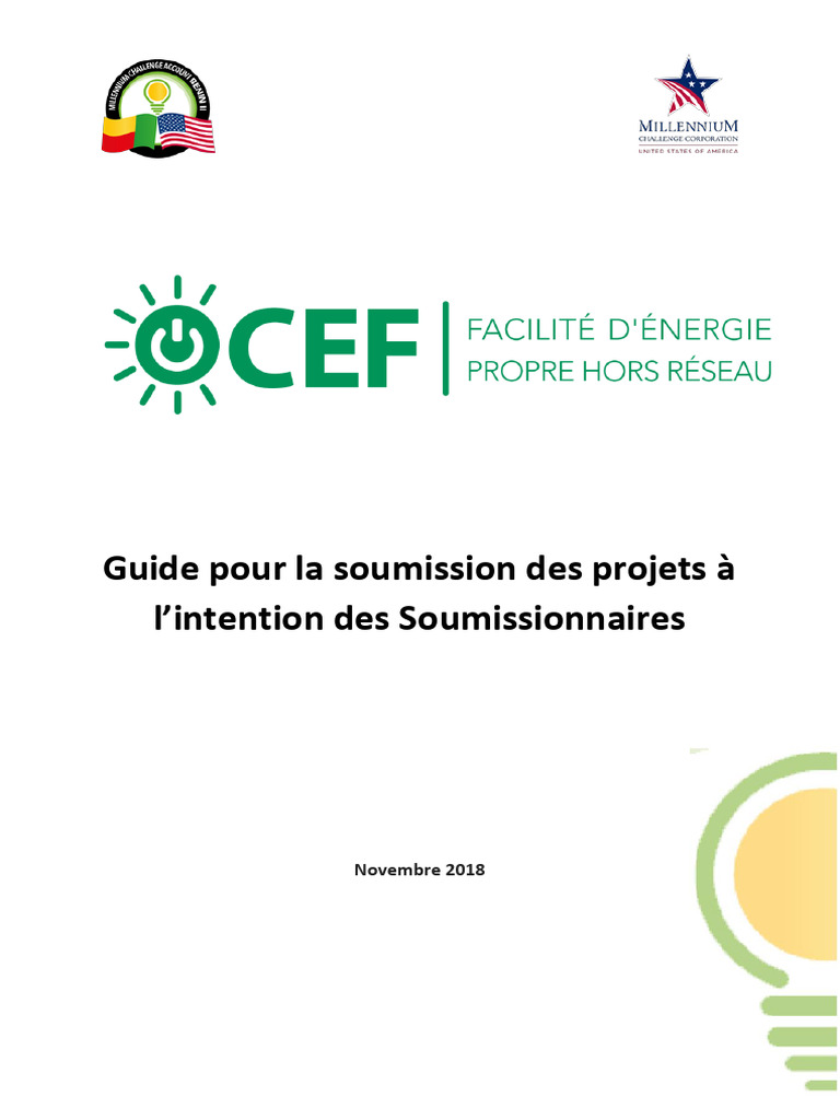 Guide de soumission OCEF 2018 | PDF | Efficacité énergétique | Énergie ...