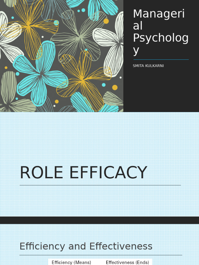 MP - Role Efficacy 23-24.Pps | PDF | Stress (Biology) | Creativity