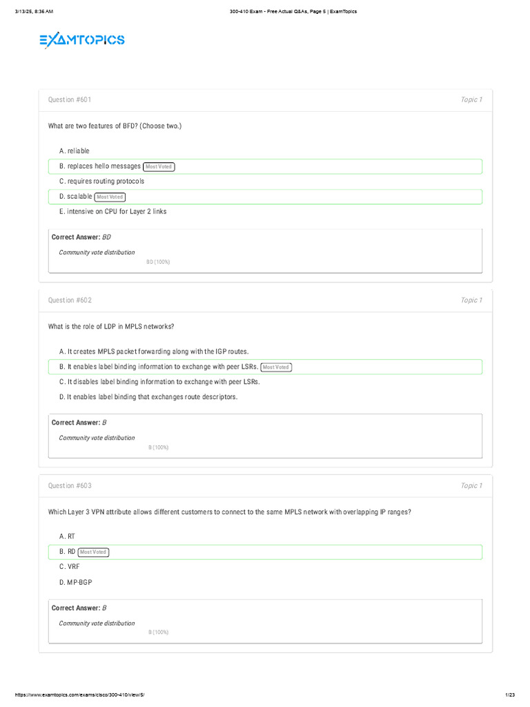 300-410 Exam: Routing Troubleshooting | PDF | Telecommunications ...