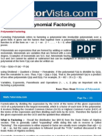 Polynomial Factoring