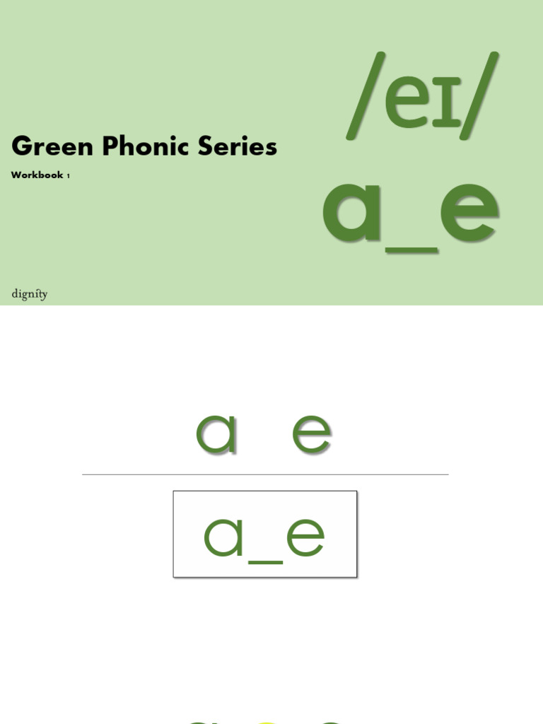 Green Phonic Series Workbook 1 | PDF