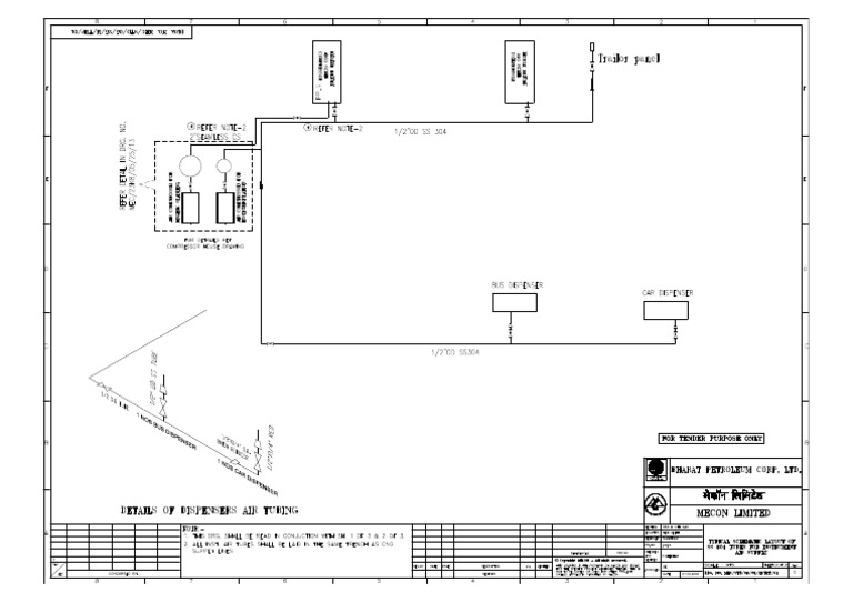 Typical Schematic Layout of Ss 304 Tubes For Instrument Air Supply | PDF