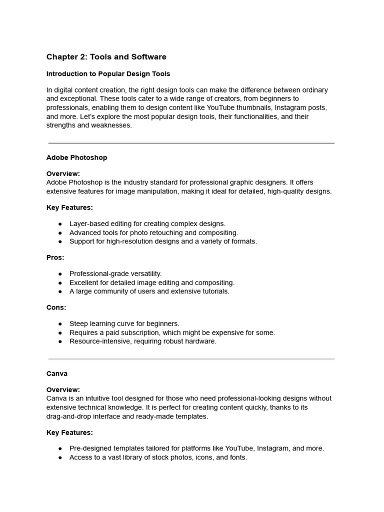 Essential Design Tools for Creators | PDF | Adobe Photoshop | Multimedia