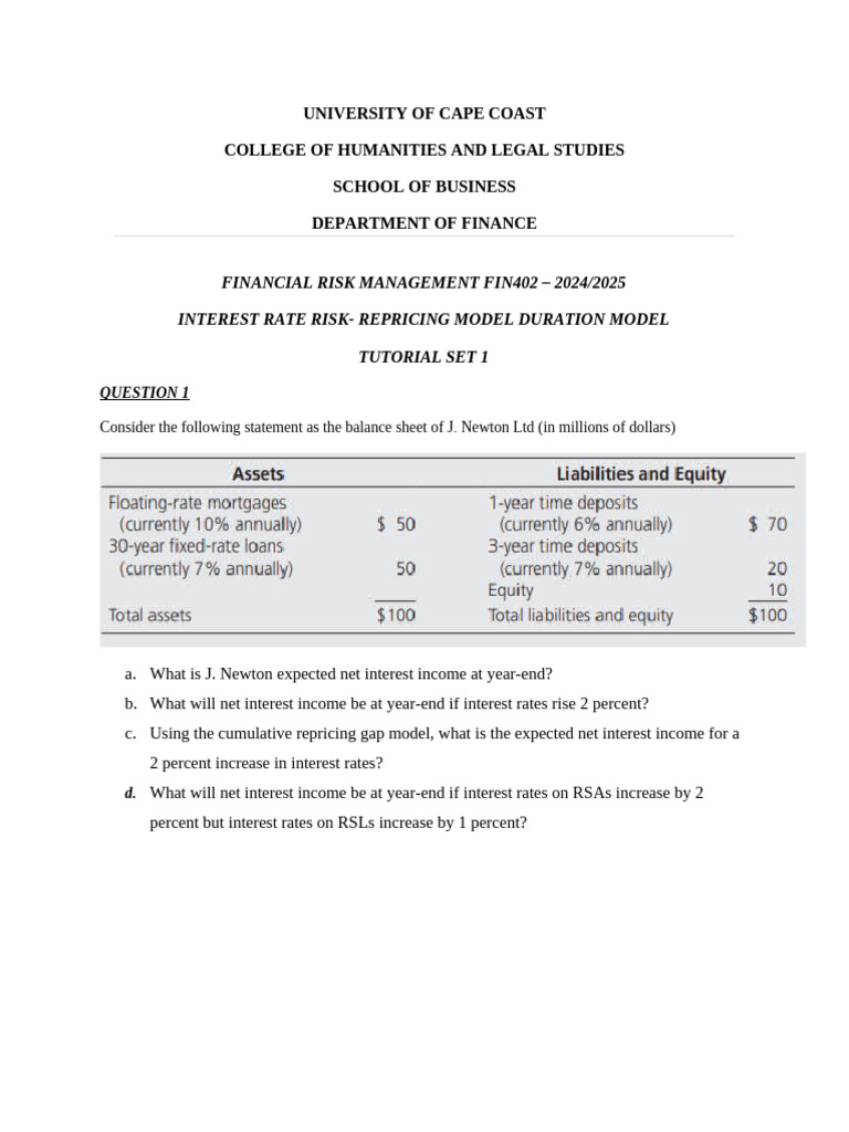 FRM Tutorial Set 1 2024-2025 | PDF | Bonds (Finance) | Yield (Finance)