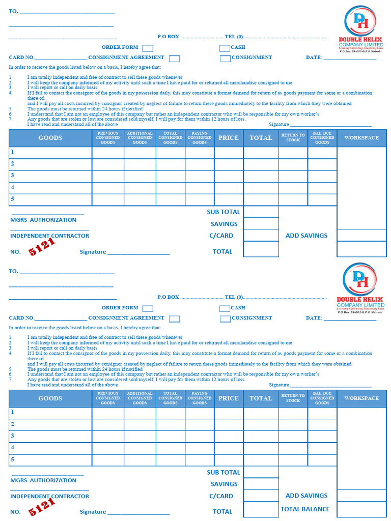 Consignment Stock Agreement Template | PDF