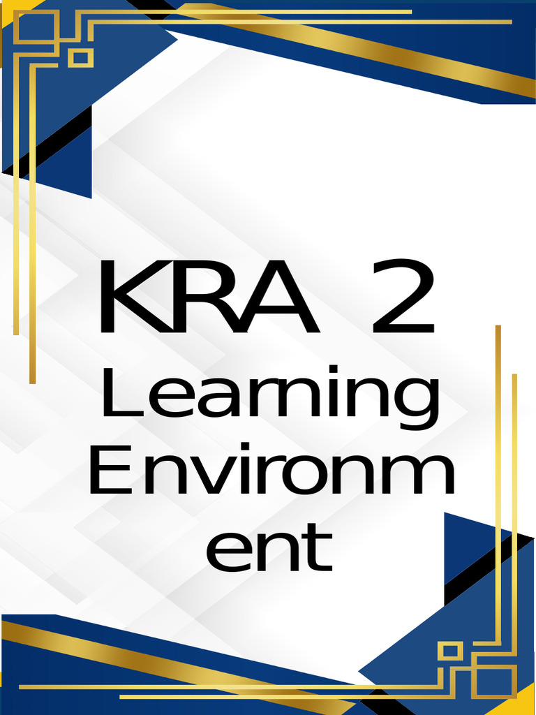 KRA 2: Enhancing Learner-Centered Environments | PDF