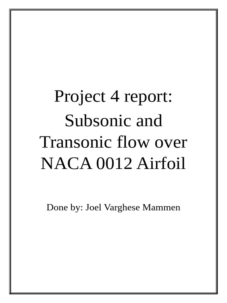 NACA 0012 Airfoil Flow Analysis | PDF | Aerodynamics | Airfoil