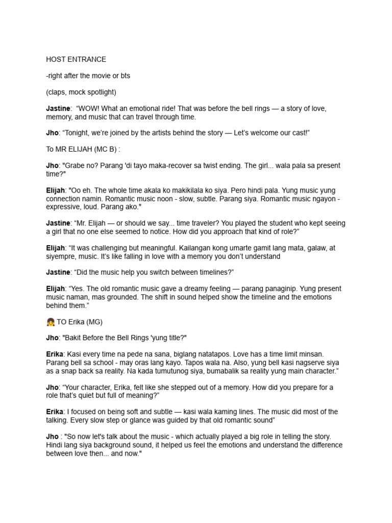 Final Flow Script | PDF