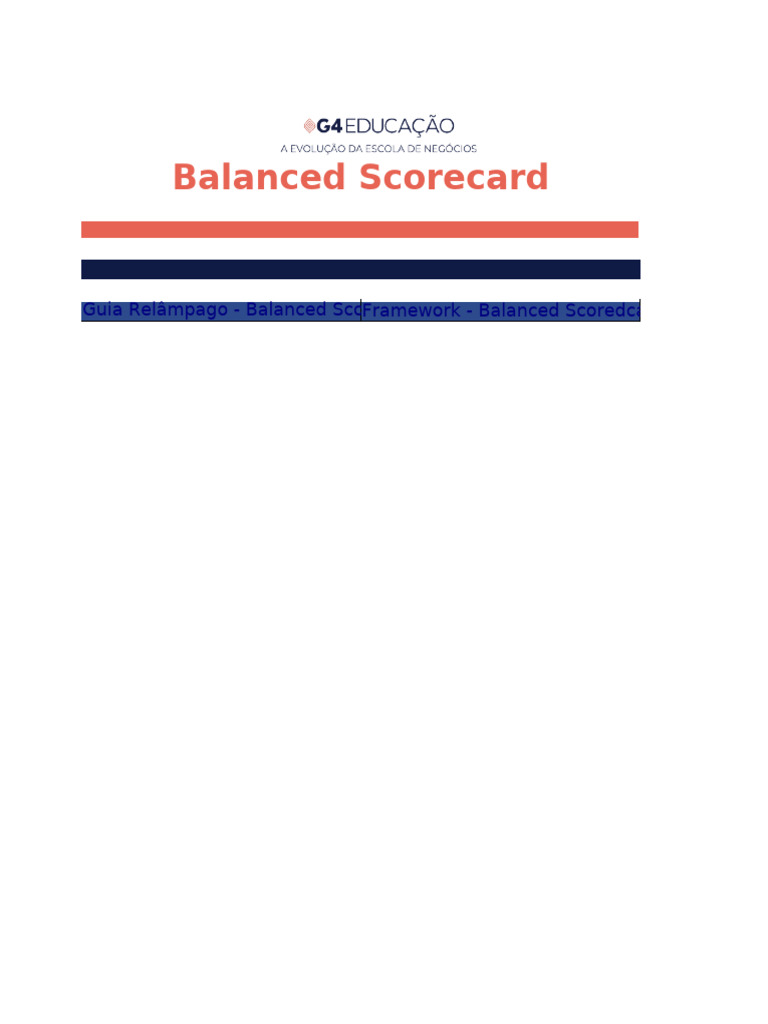 Guia Prático do Balanced Scorecard | PDF | Business | Economias
