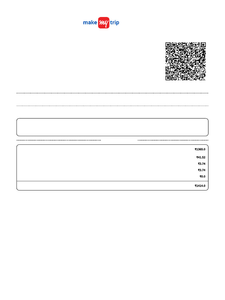 MakeMyTrip Tax Invoice for Bus Booking | PDF | Invoice | Payments