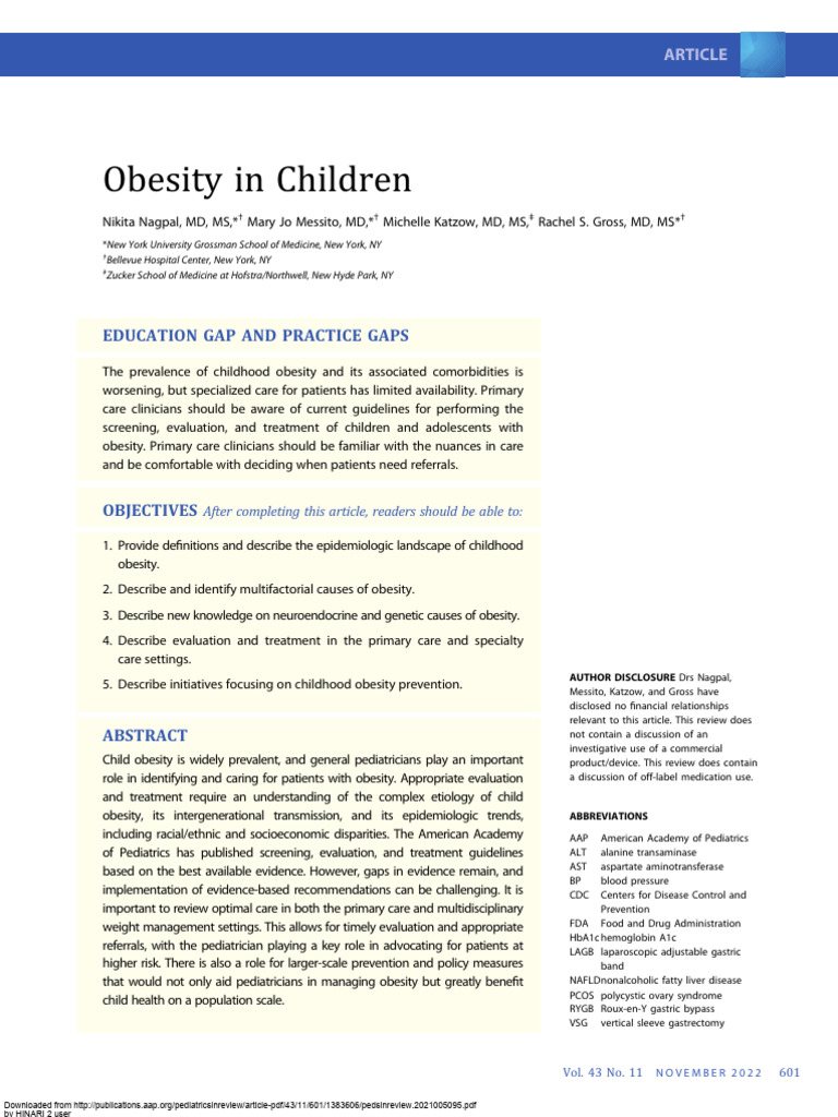 Understanding Childhood Obesity Issues | PDF | Obesity | Body Mass Index