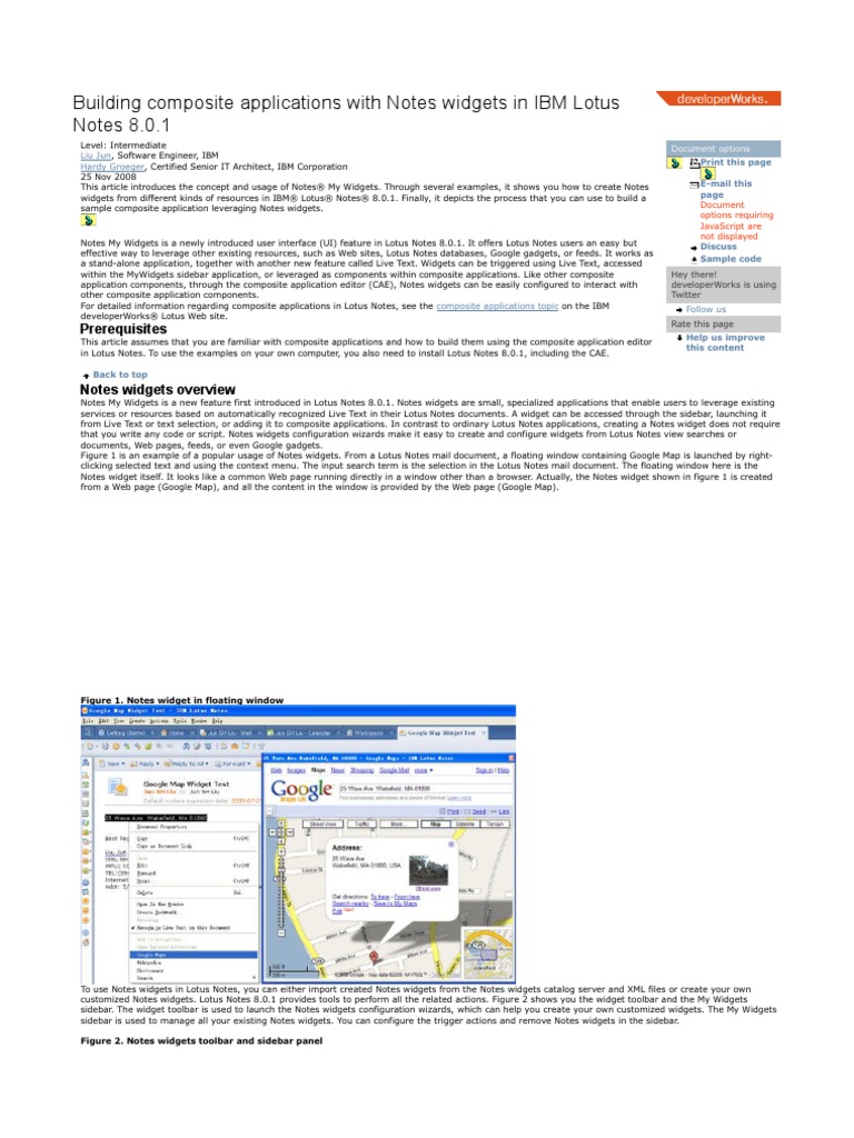 Building Composite Applications With Notes Widgets in IBM Lotus Notes 8 ...
