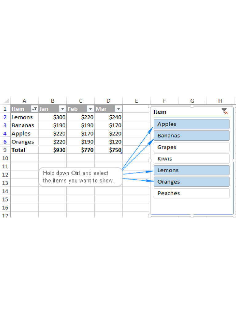 Excel Table Slicer | PDF