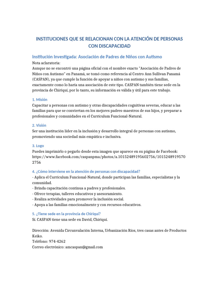 Atención Integral para Personas con Autismo | PDF