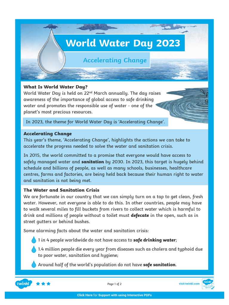 Addressing the Water Crisis Now | PDF | Wash | Water