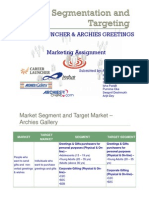 Market Segmentation and Targeting - CL and Archies Gallery