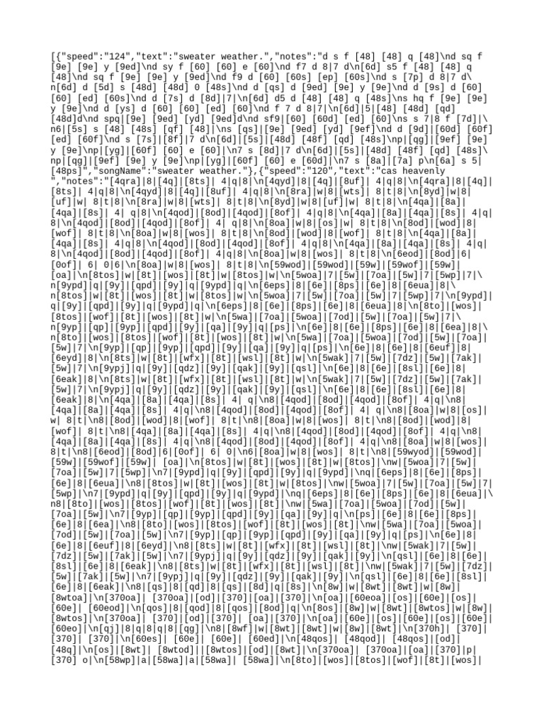 Song Lyrics and Notes Compilation | PDF