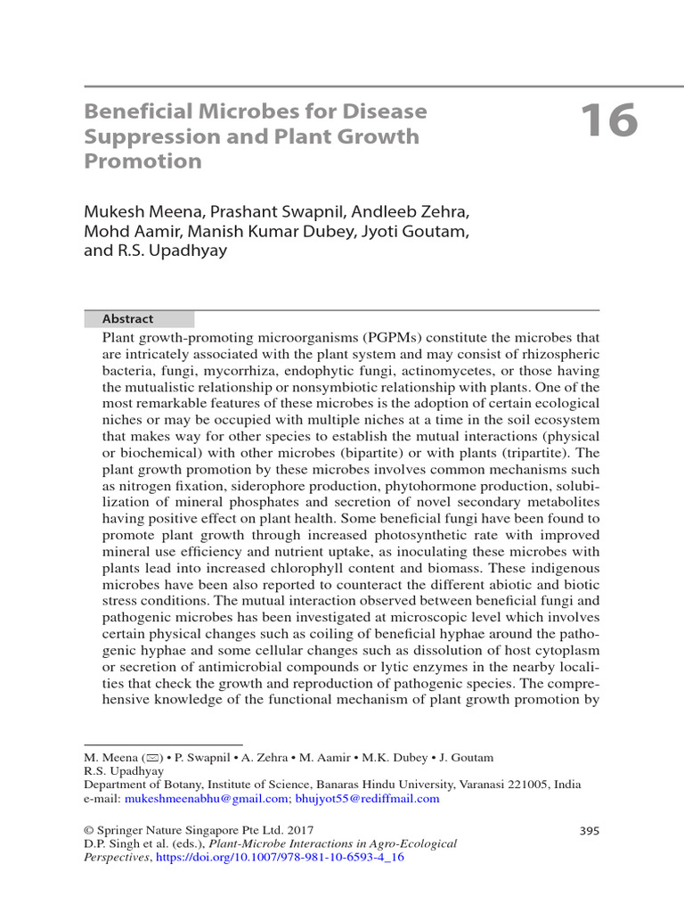 Beneficial Microbes for Plant Growth | PDF | Microorganism | Plant Hormone