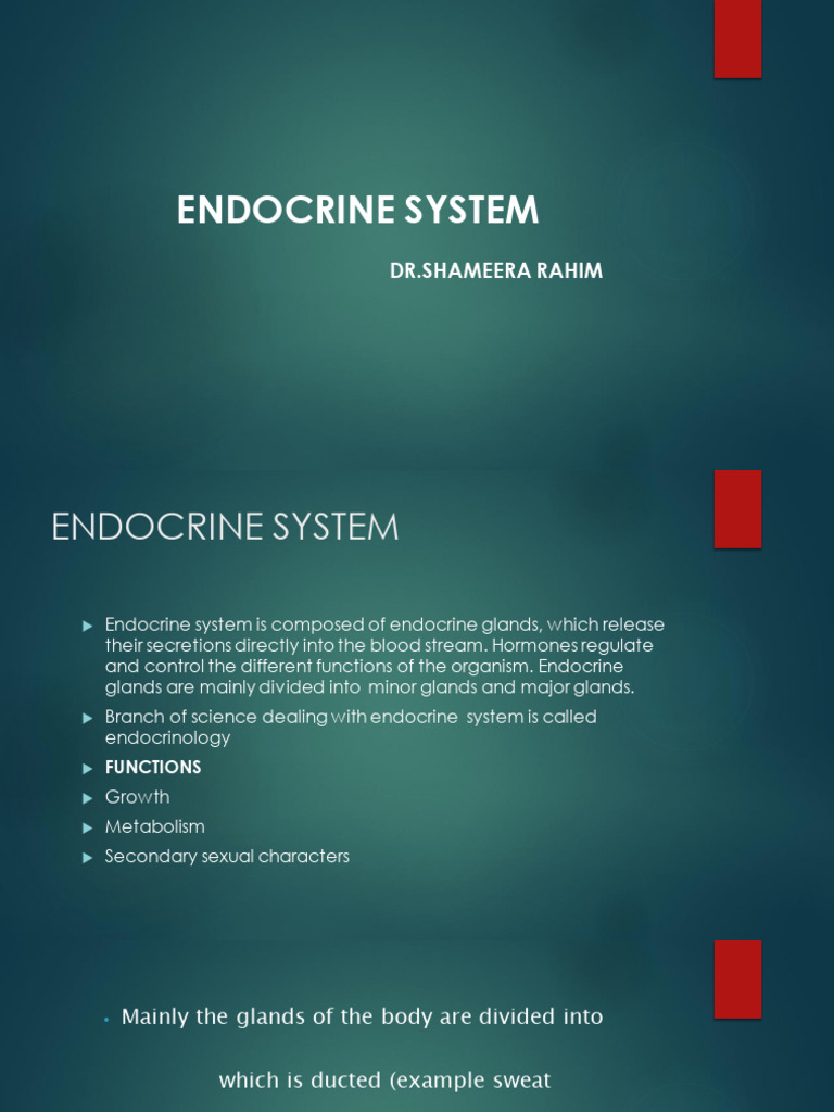 Overview of the Endocrine System | PDF | Adrenal Gland | Endocrine System