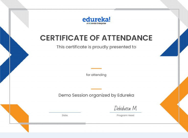 Edureka - Fullstack Internship Certificate | PDF
