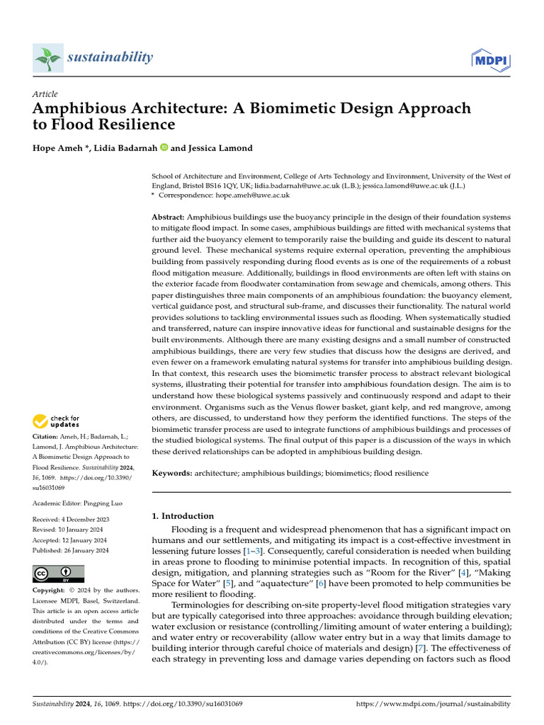 Sustainability 16 01069 | PDF | Flood | Surface Runoff