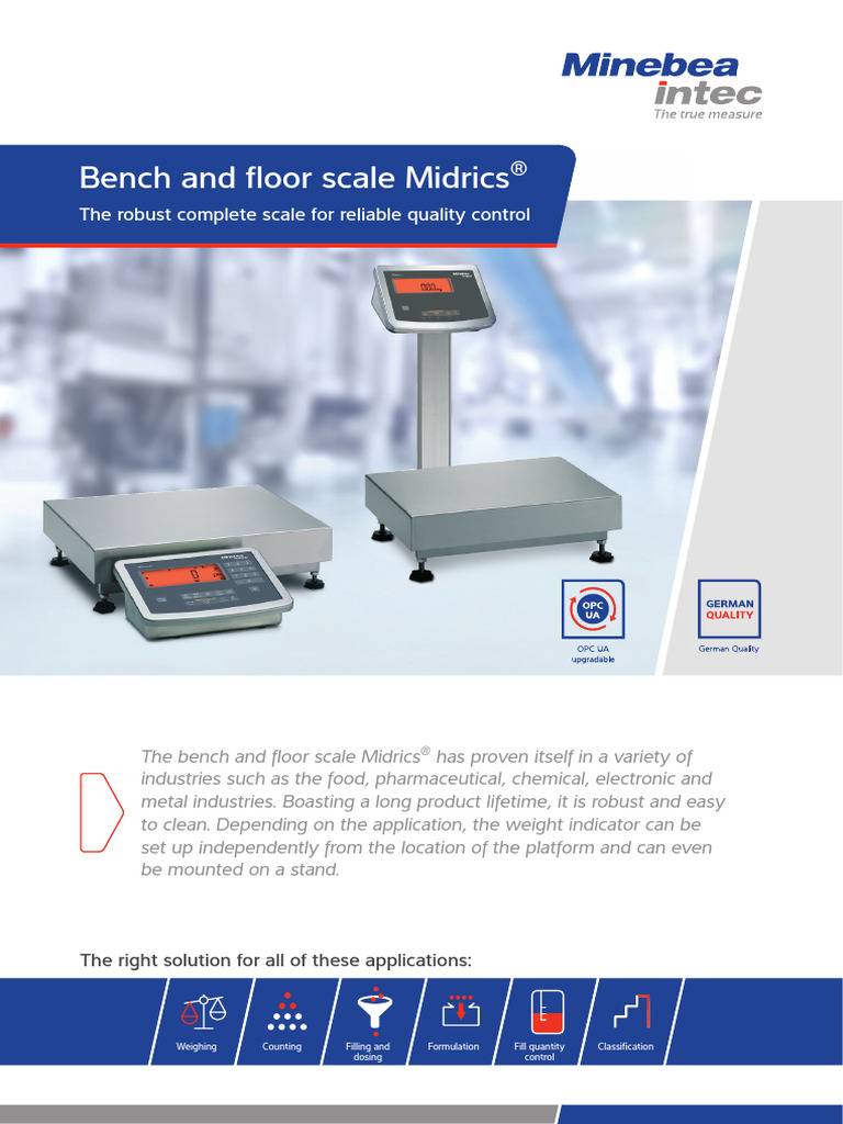 Midrics® Bench and Floor Scales Overview | PDF | Column | Electrical ...