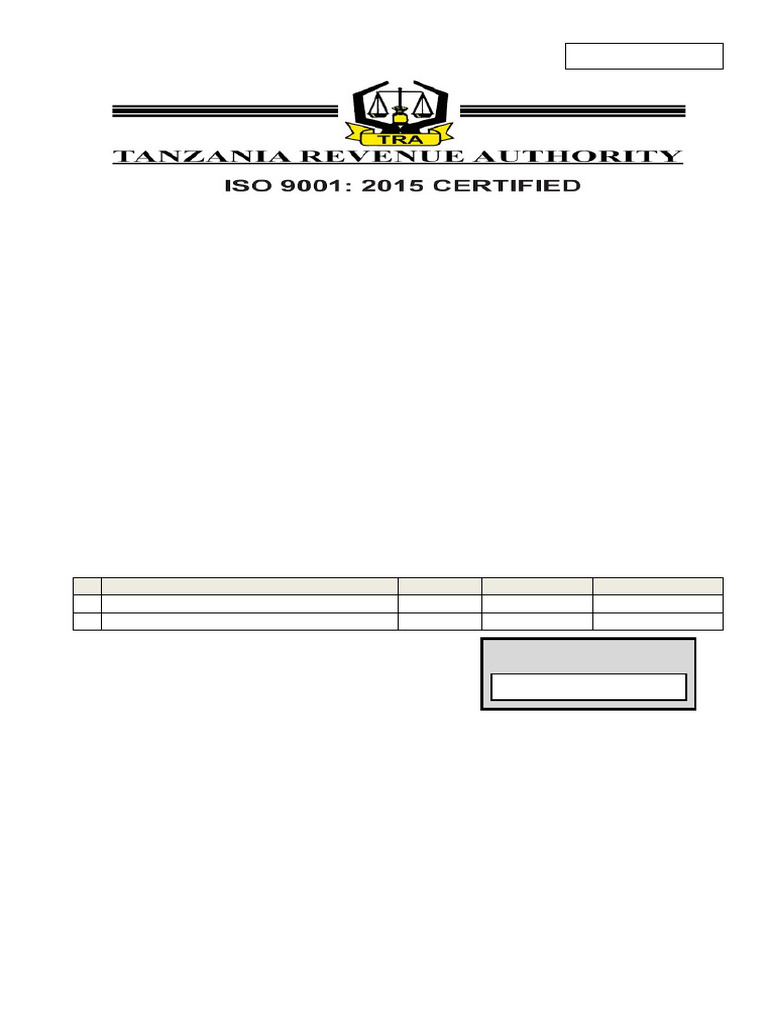 Addis Ababa Tax Payment Slip | PDF