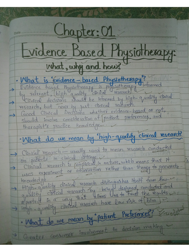 Chapter 1 Evidence Based Physiotherapy | PDF