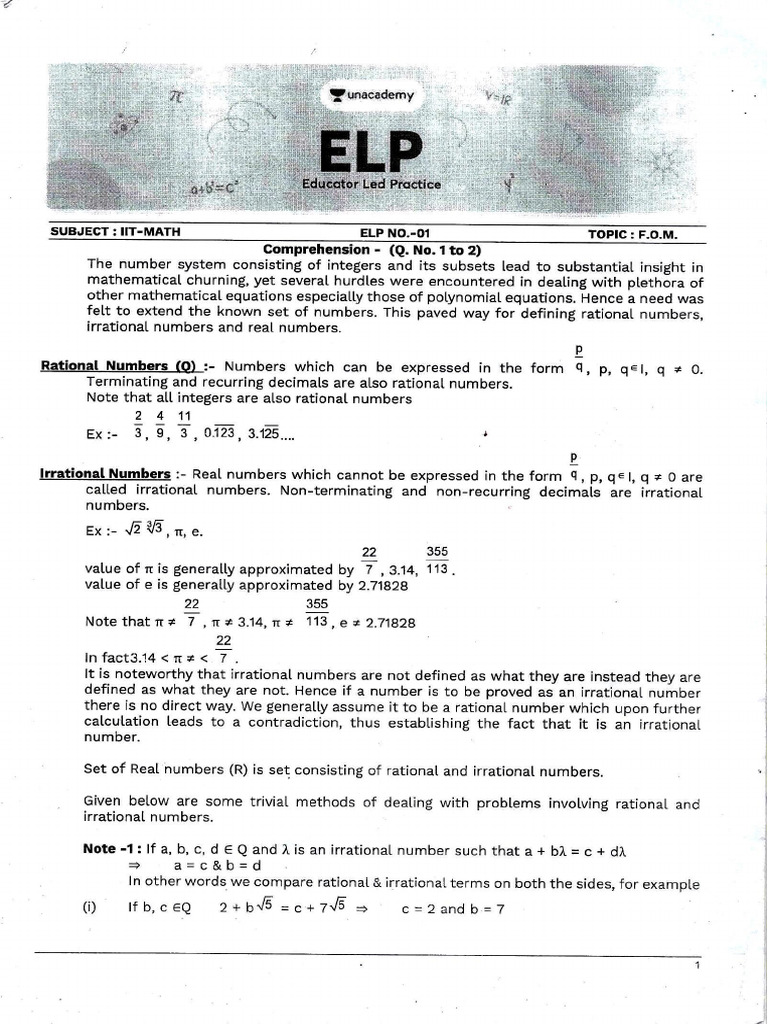 Elp 01 To 06 (Fom) | PDF
