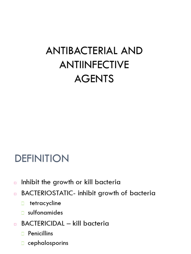 Antibacterial and Antifungal Agents Overview | PDF | Beta Lactamase ...