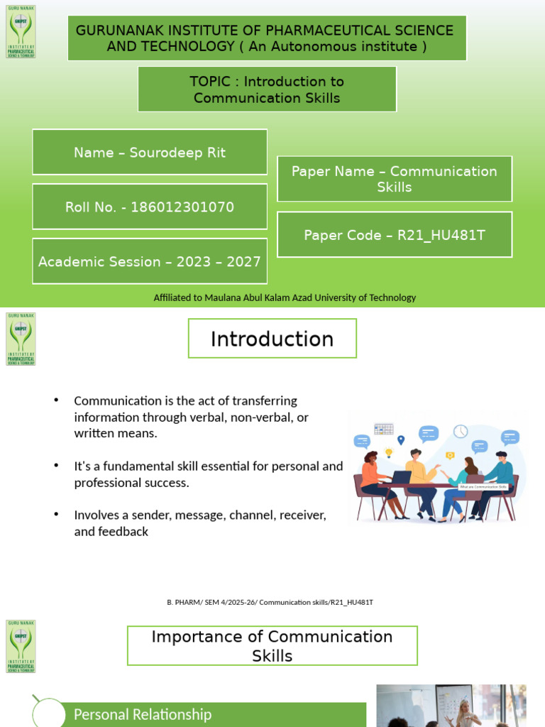 Communication Skill | PDF | Communication | Cognition