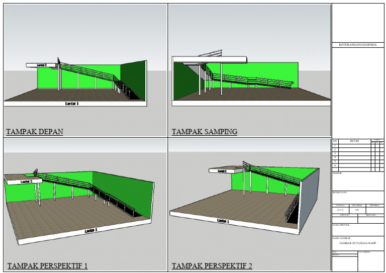 Gambar 3d Tangga Ramp | PDF