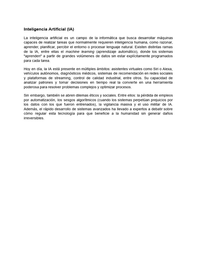 Impacto y Ética de la Inteligencia Artificial | PDF