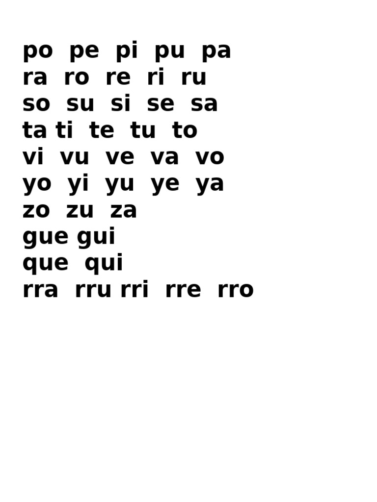 Po Pe Pi Pu Pa | PDF