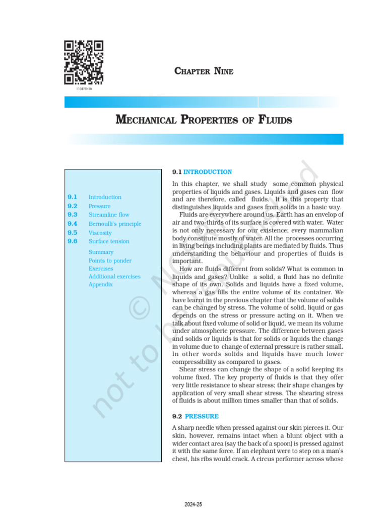 Mechanical Properties of Fluids Explained | PDF | Pressure | Fluid Dynamics