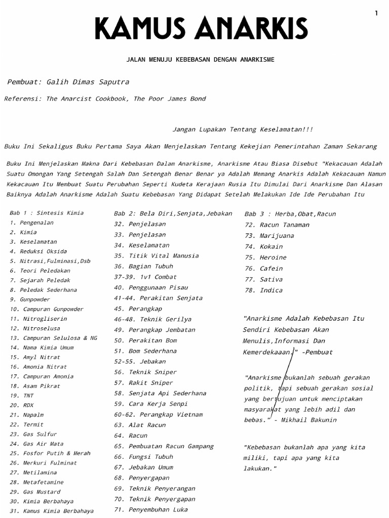 Kamus Anarkis | PDF