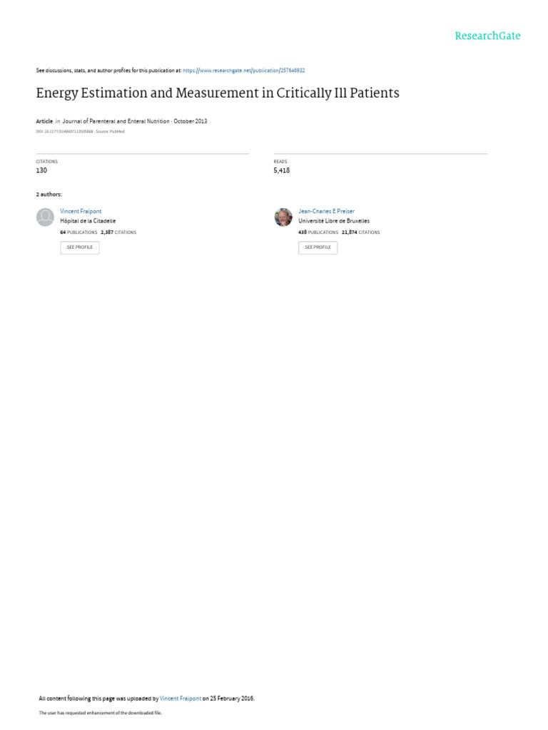 Comparing Penn State Equations 2003b & 2010 | PDF | Calorie | Intensive ...