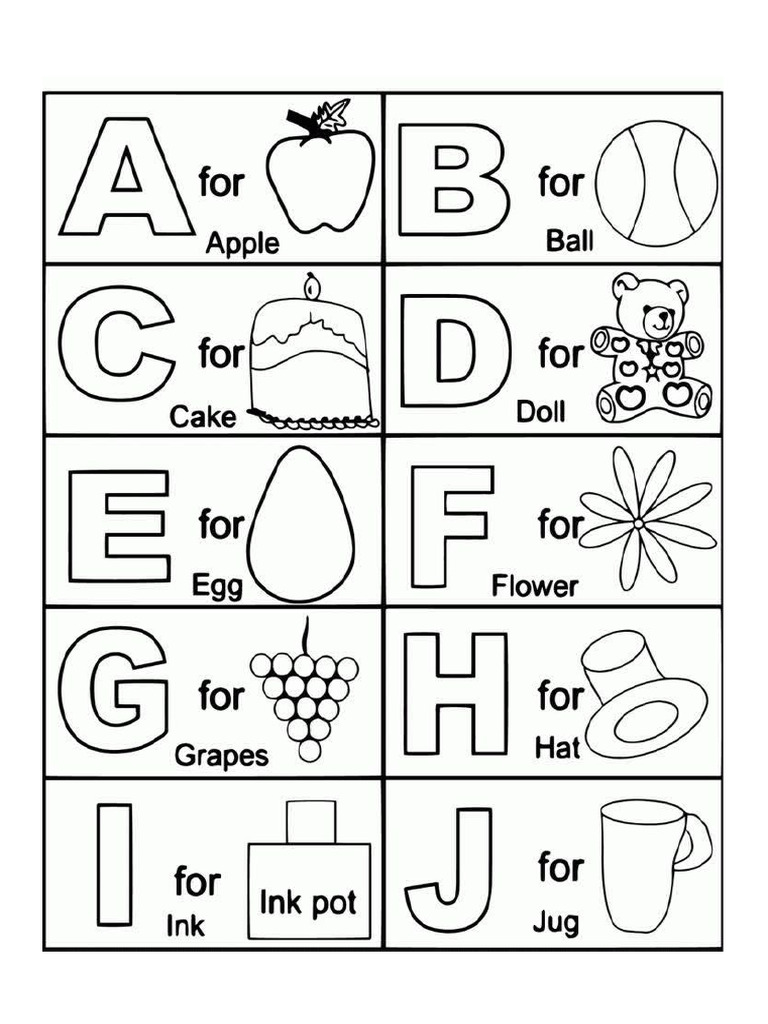 Alphabet Coloring | PDF