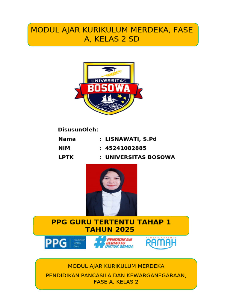 Modul Ajar PPKn Kelas 2 SD 2025 | PDF