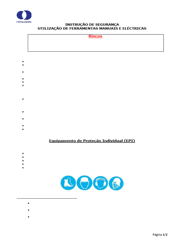 Segurança no Uso de Ferramentas Manuais e Elétricas | PDF | Ferramentas