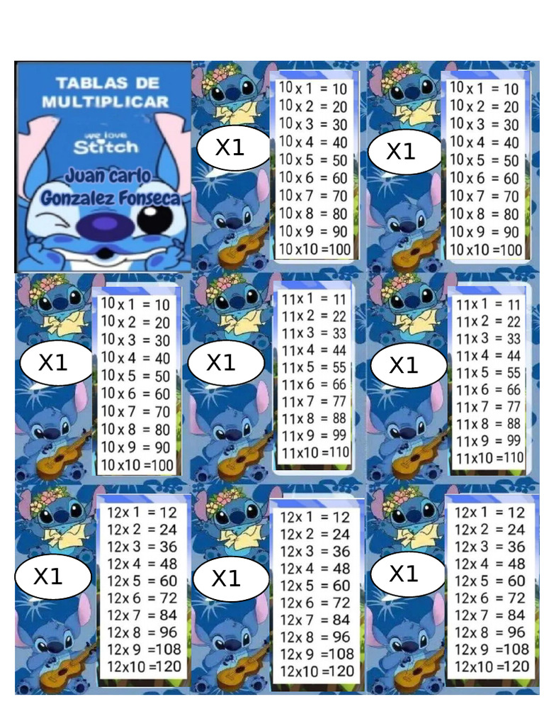 Stich Azul 12 Tabla | PDF