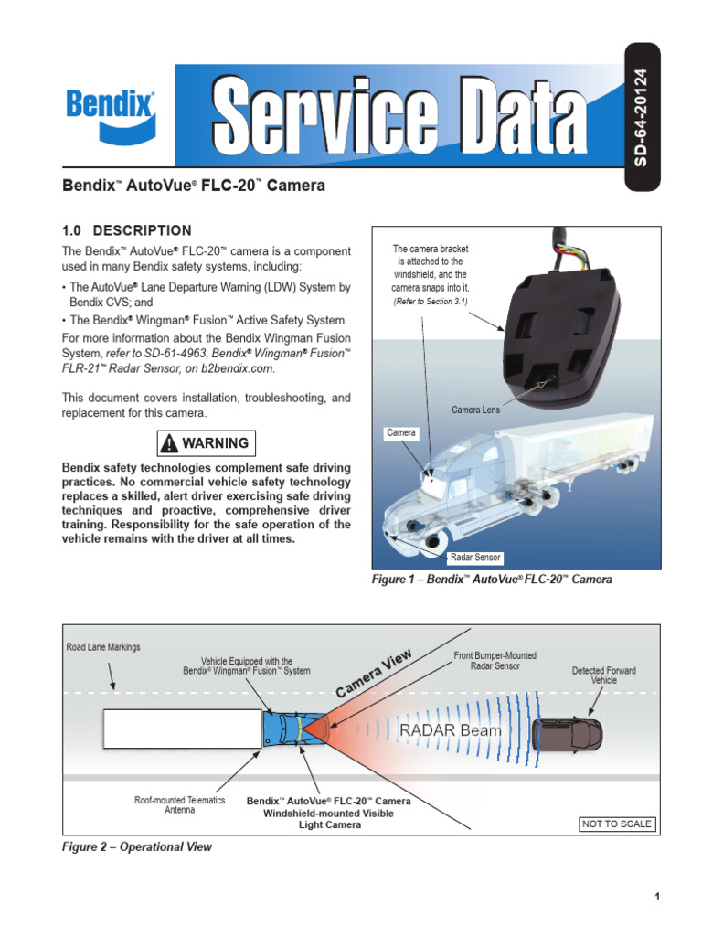 Bendix AutoVue FLC-20 Camera Guide | PDF | Headlamp | Motor Vehicle
