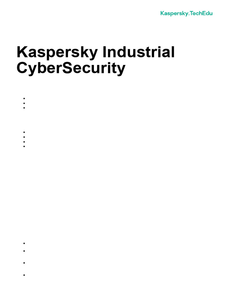 Kaspersky Industrial CyberSecurity Overview | PDF | Security | Computer ...